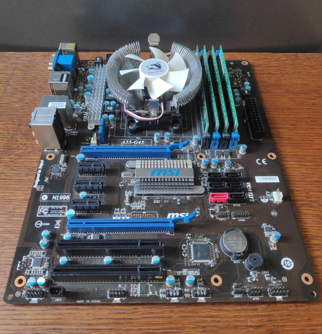 Плата ТОПОВАЯ MSI A55-G45 (MS-7695) c HDMI Видео/SATA III (sFM1, DDR3)