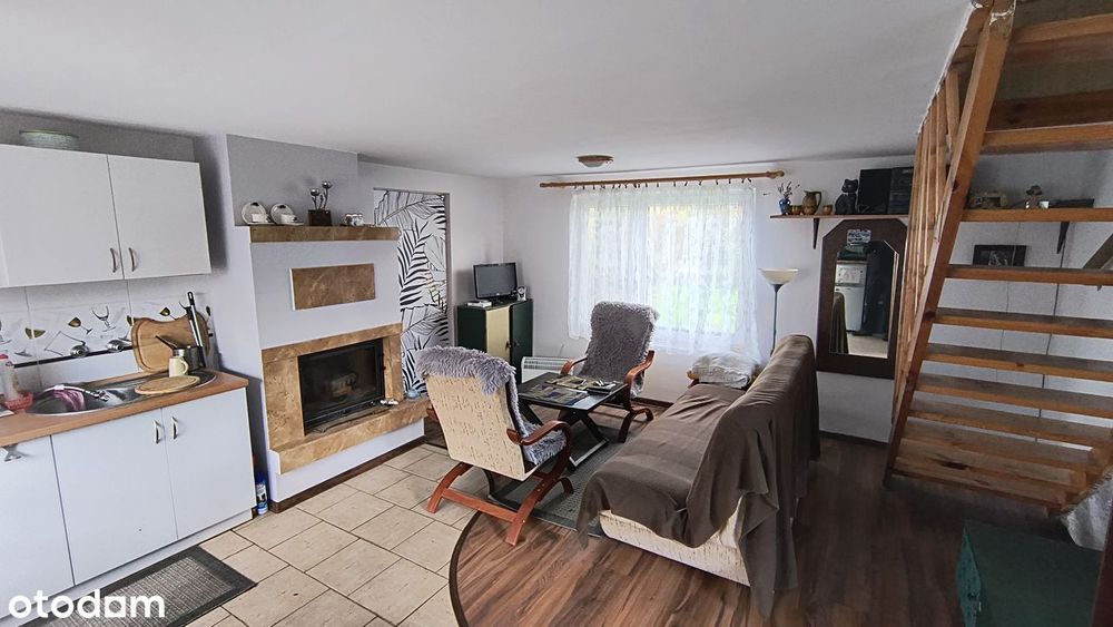 Działka rekreacyjna ROD w otoczeniu lasów i zalewu Porajskiego z domem