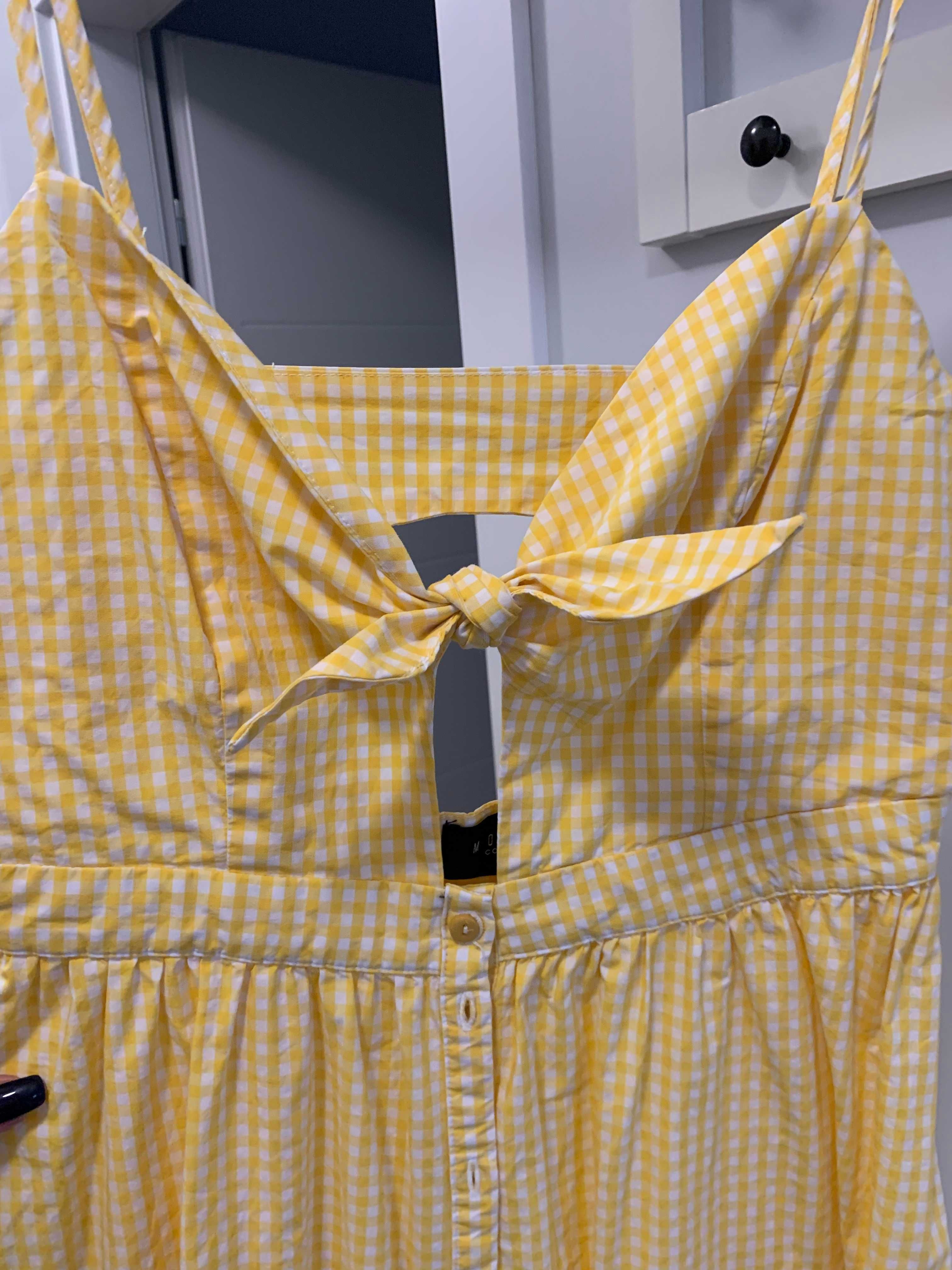 MOHITO, sukienka na ramiączkach, żółta, rozmiar 36