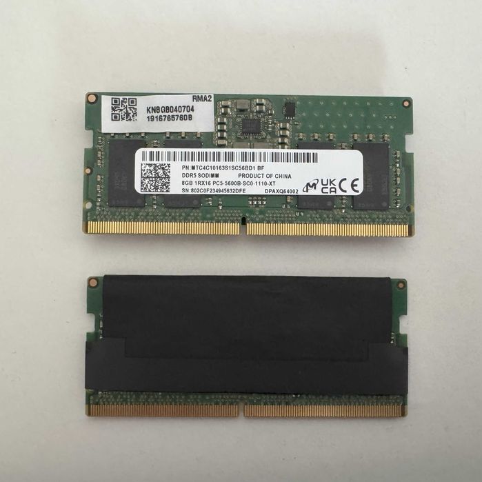 Оперативна пам'ять SODIMM DDR5 8GB Micron 5600MHz MTC4C10163S1SC56BD1