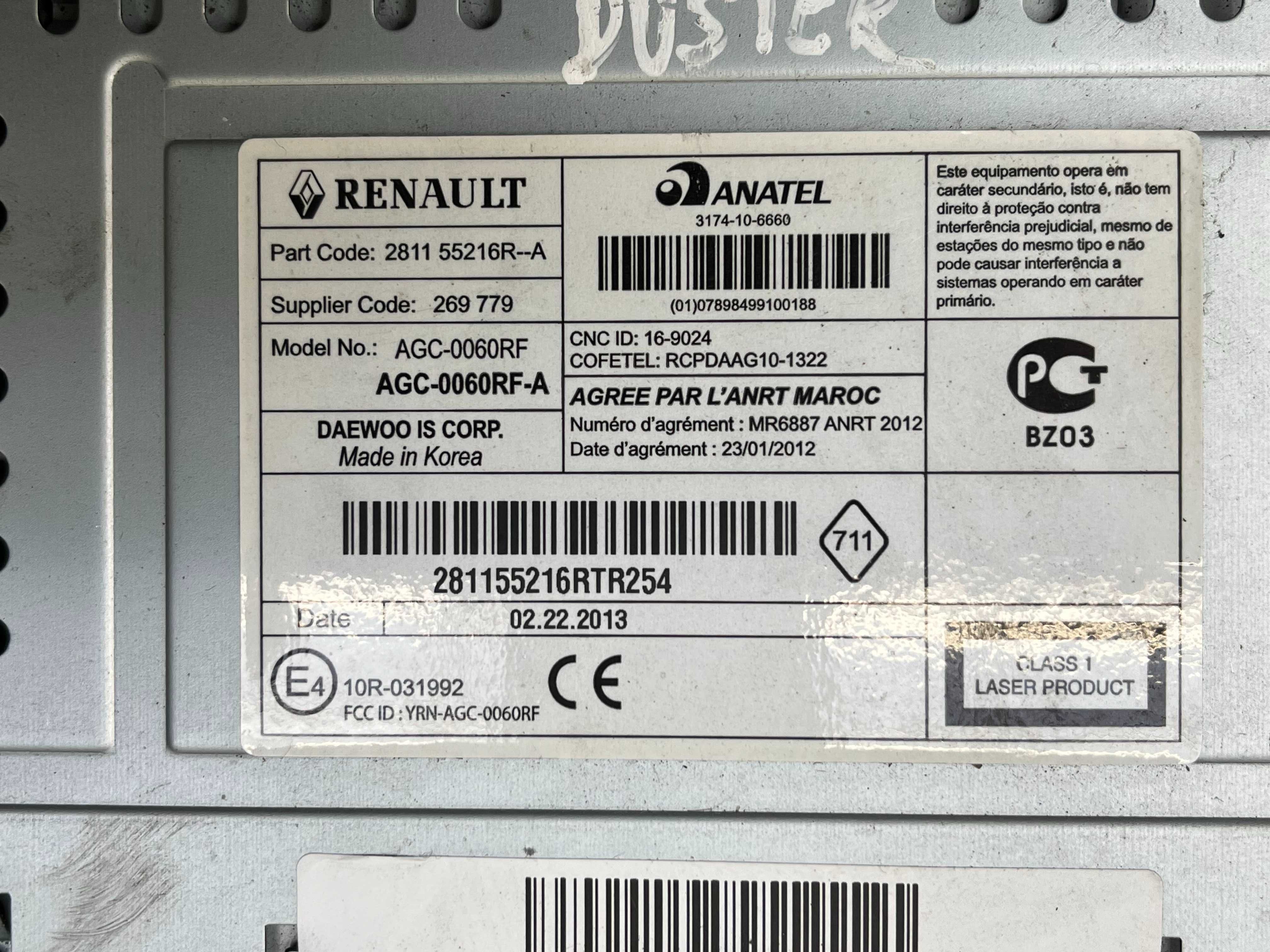 Radio Dacia Duster
