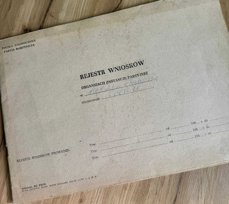 Legendy PRL - Super Okazja - Rejestr Wniosków z 1982 - PZPR
