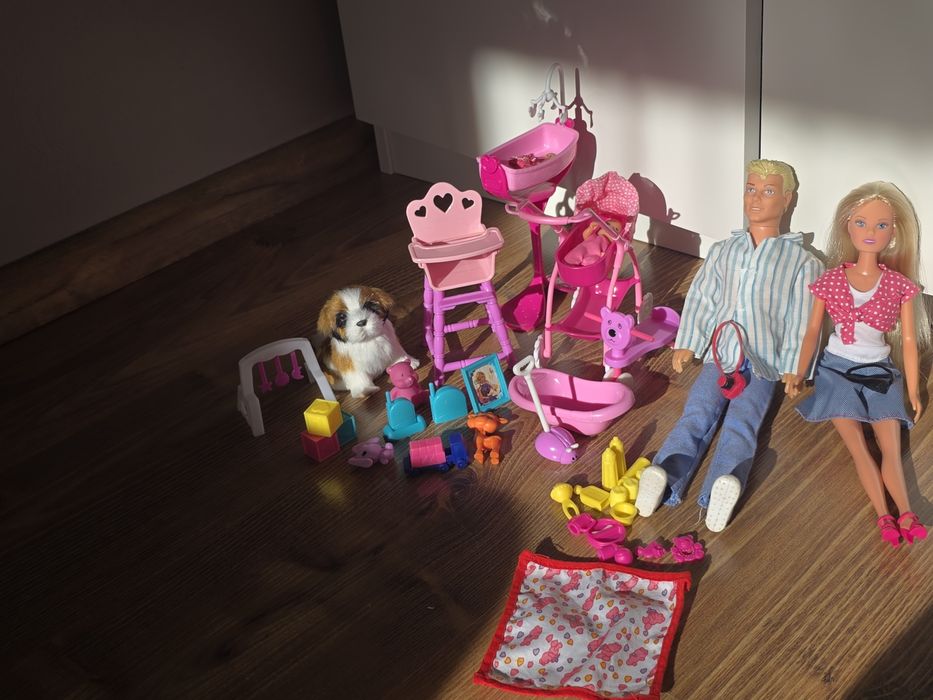 Lalka Stefie i Ken + duży zestaw akcesoriów