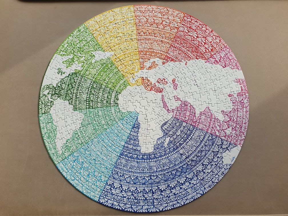 Puzzle Ravensburger 500 okrągłe paleta kolorów circle of colours