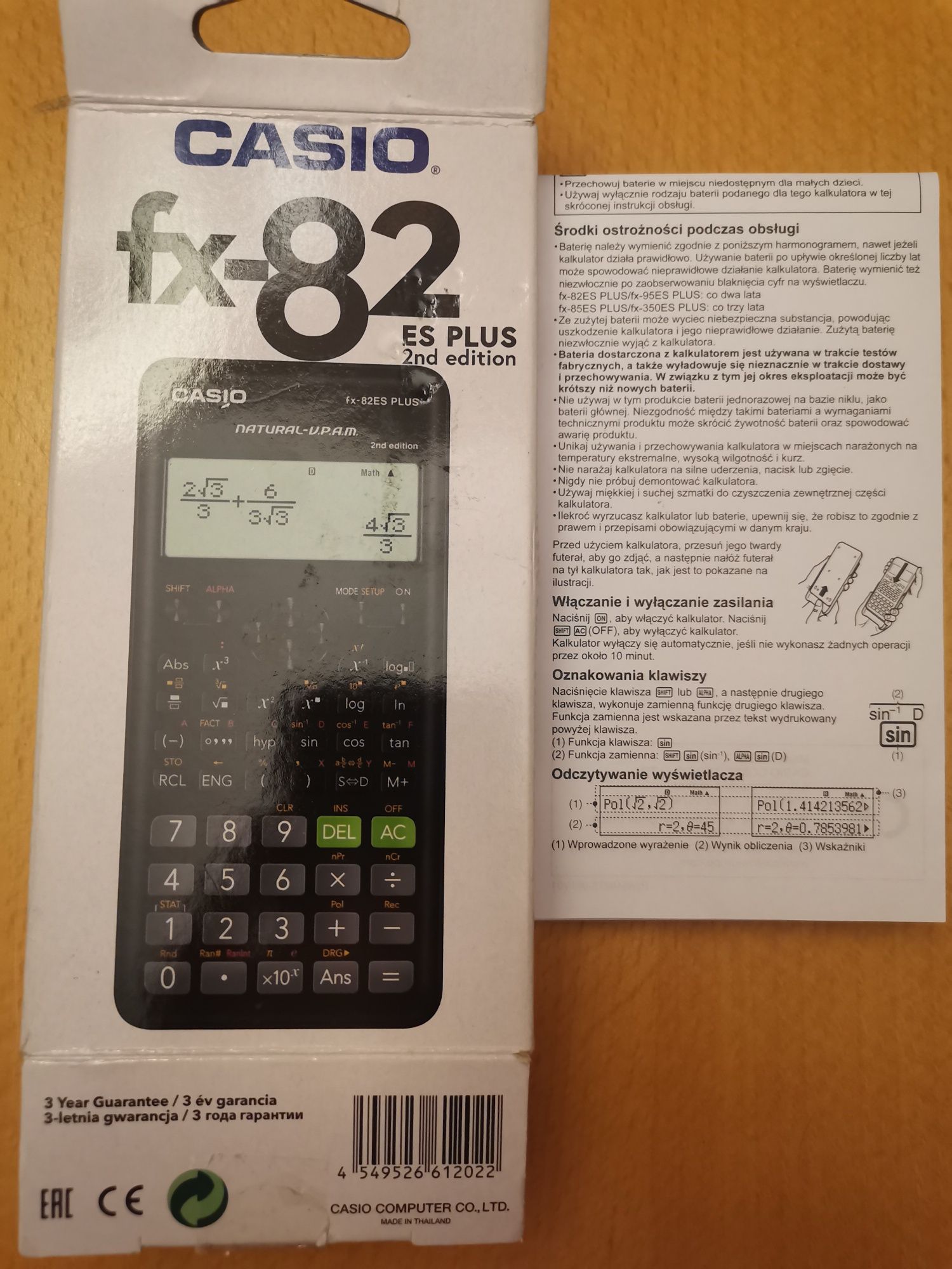 Kalkulator CASIO fx-82 Es PLUS