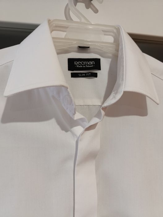 Koszula slim fit recman na spinki