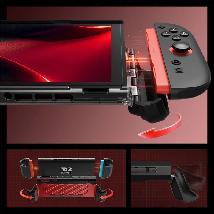 Etui Supcase Unicorn Beetle Pro na Nintendo Switch 2 - czerwono-czarne