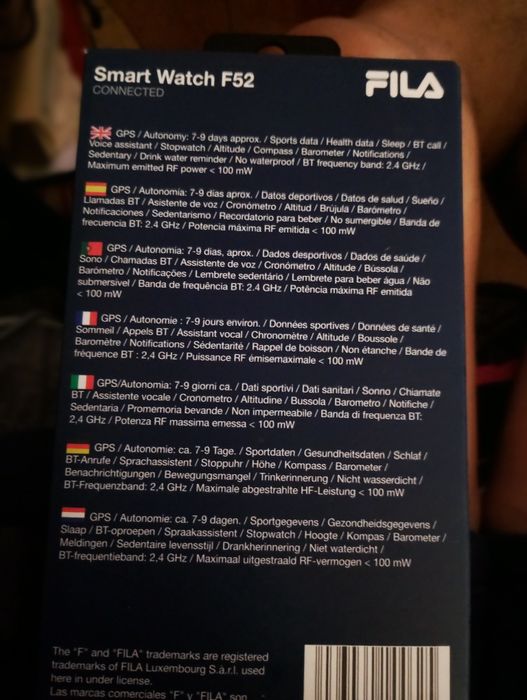Relógio smartwatch Fila