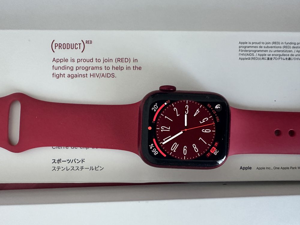 Смарт часы apple watch 7 41mm red годинник епл вотч