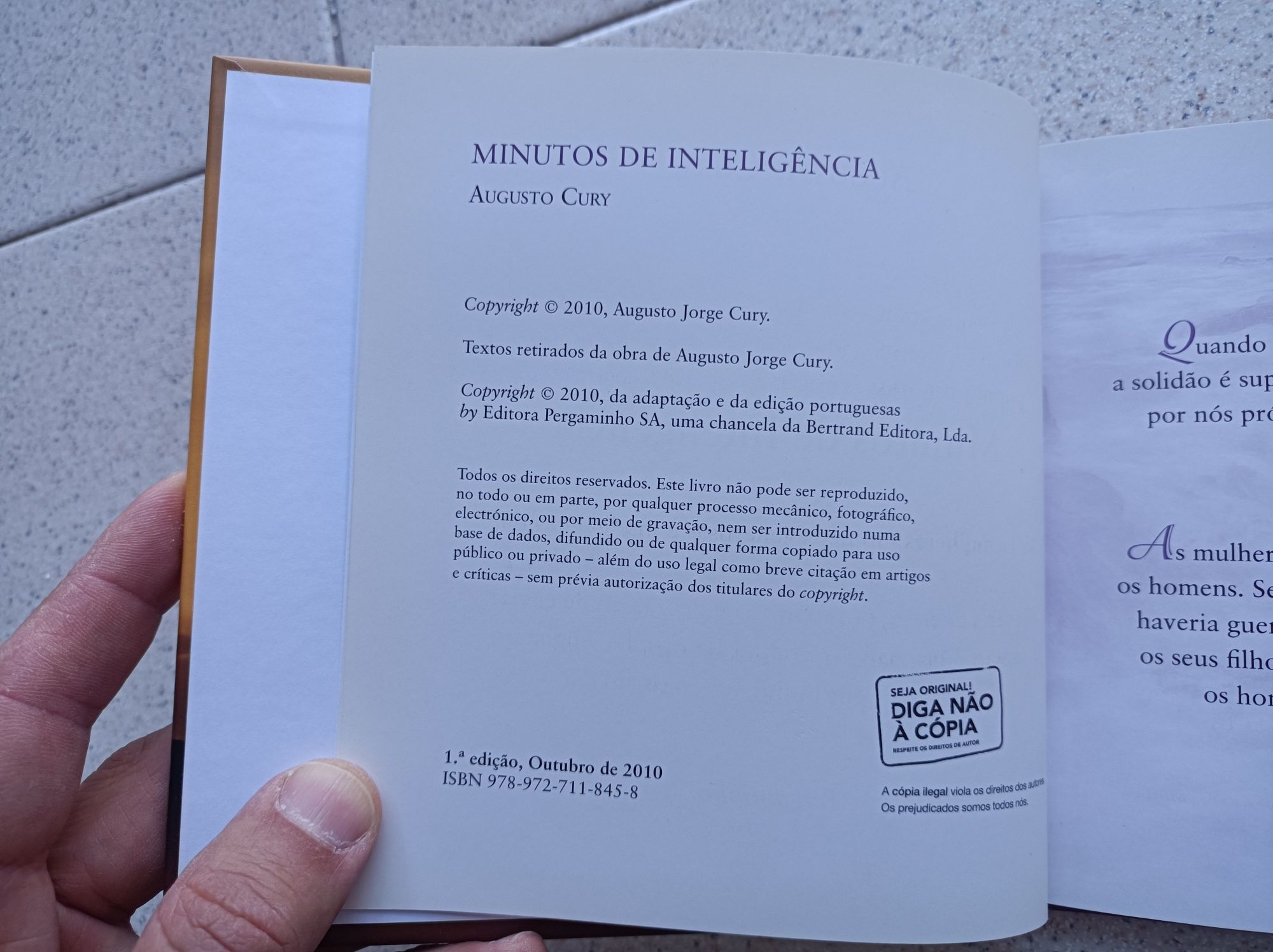 Livro minutos de inteligência, Augusto Cury - portes gratis