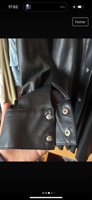 Casaco camisa pele falsa