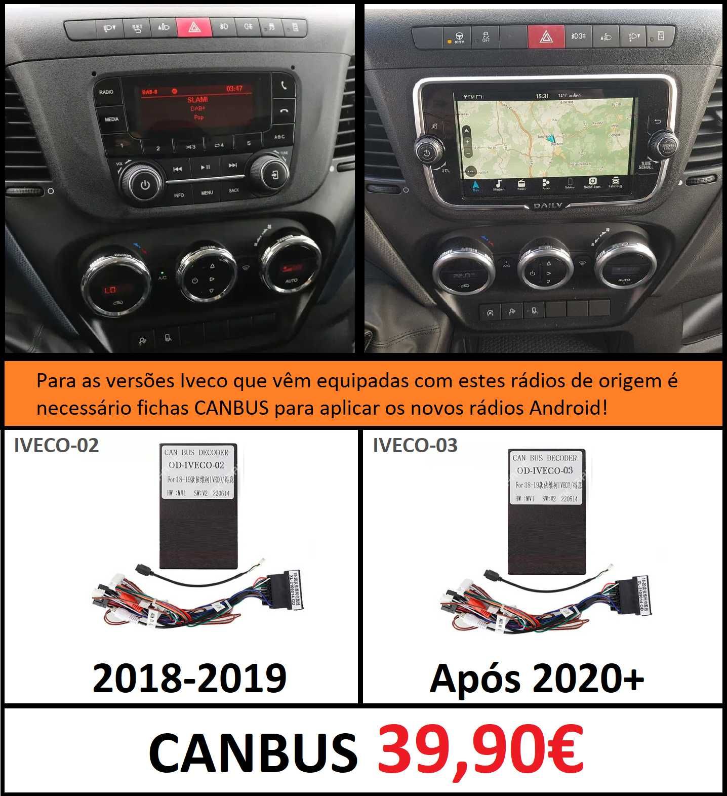 (NOVO) Rádio 2DIN IVECO Daily (Desde 2006 ate 2020) • Android [4+32GB]