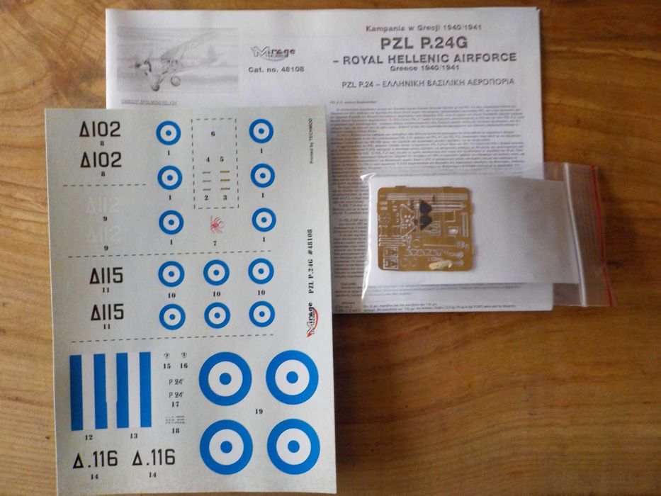 pzl p24b i pzl p24g "mirage" 1/48