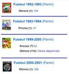 Cromos Futebol antigos 1992 a 2001