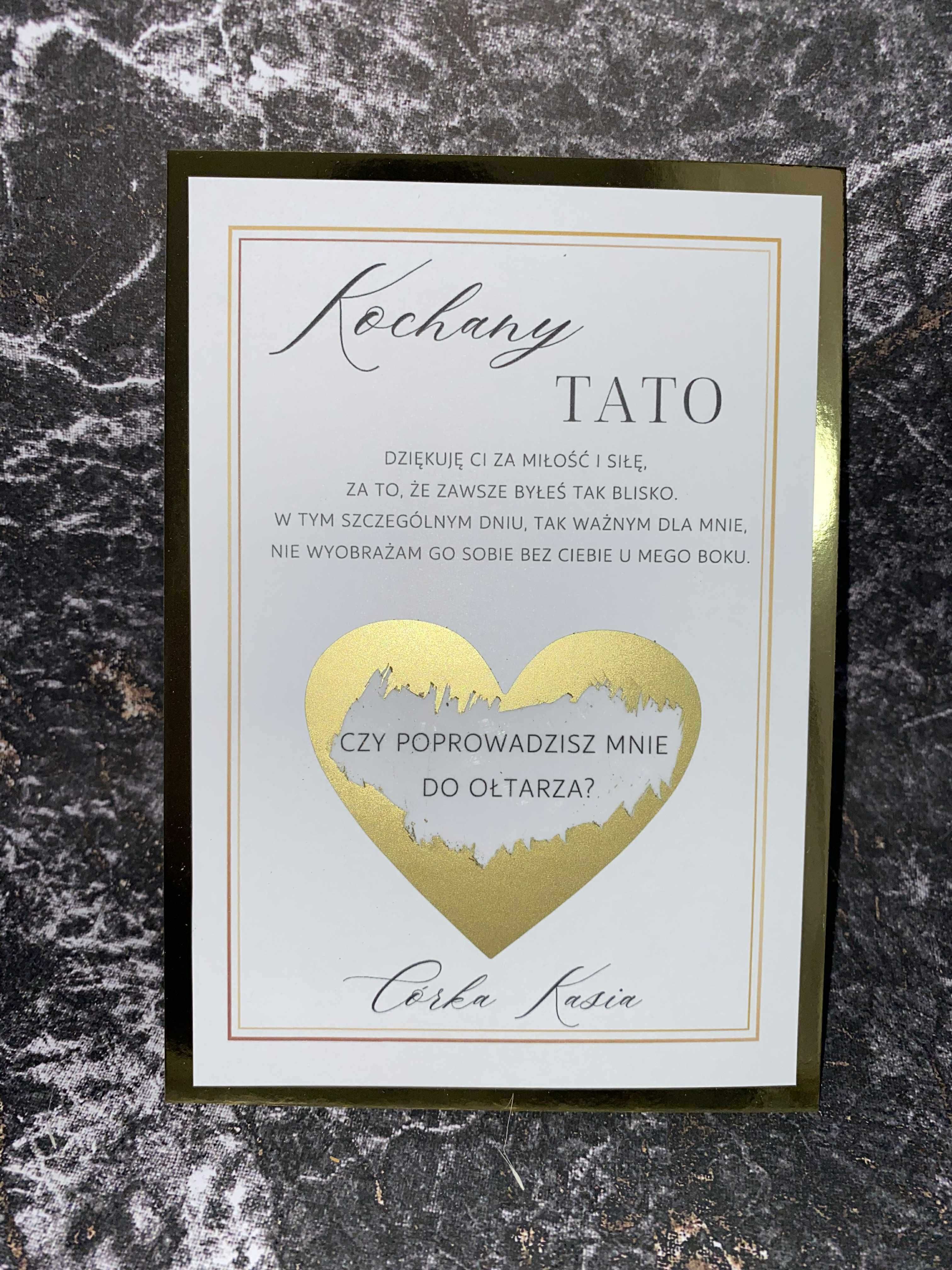 Zdrapka "Tato czy poprowadzisz mnie do ołtarza"