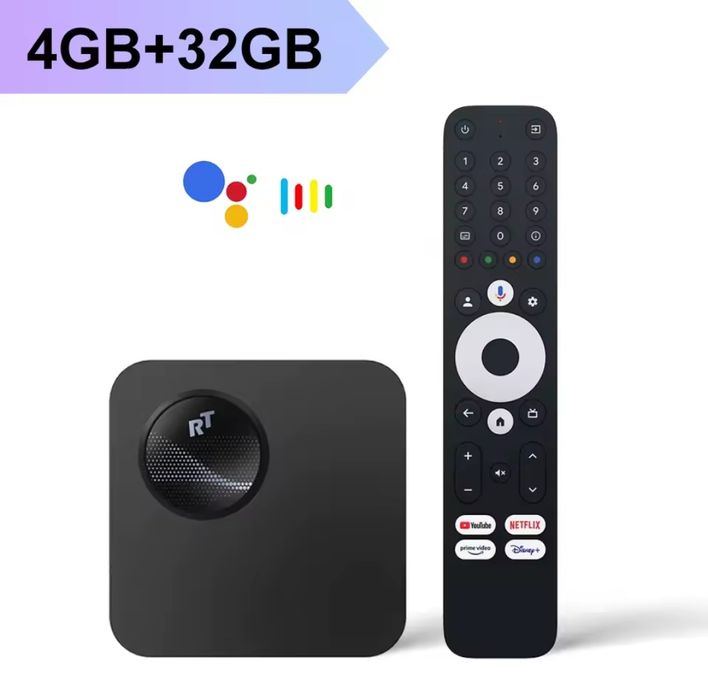 Rocktek GX1 4/32 тв приставка (google tv, смарт, wifi6, av1, netflix)