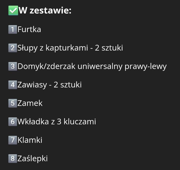 Furtka panelową 120cm wysokości