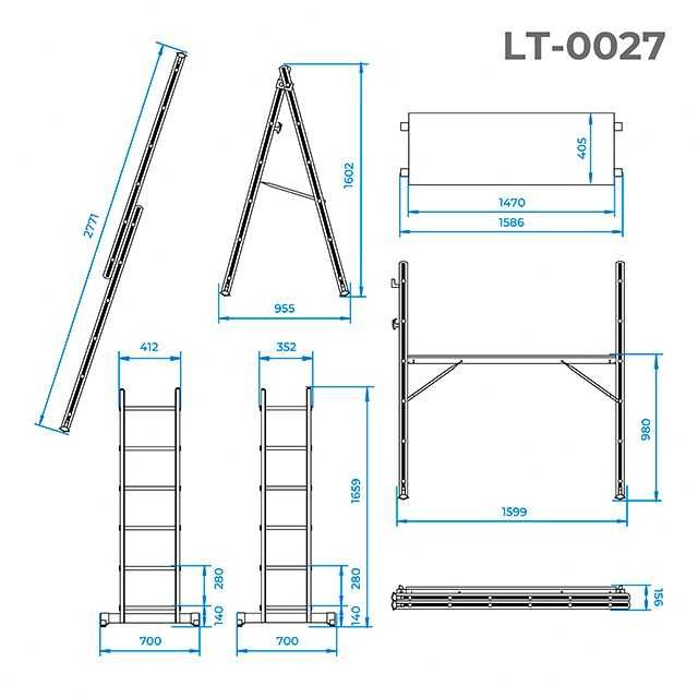 Драбина-поміст (2х6). INTERTOOL LT-0027. Нова.