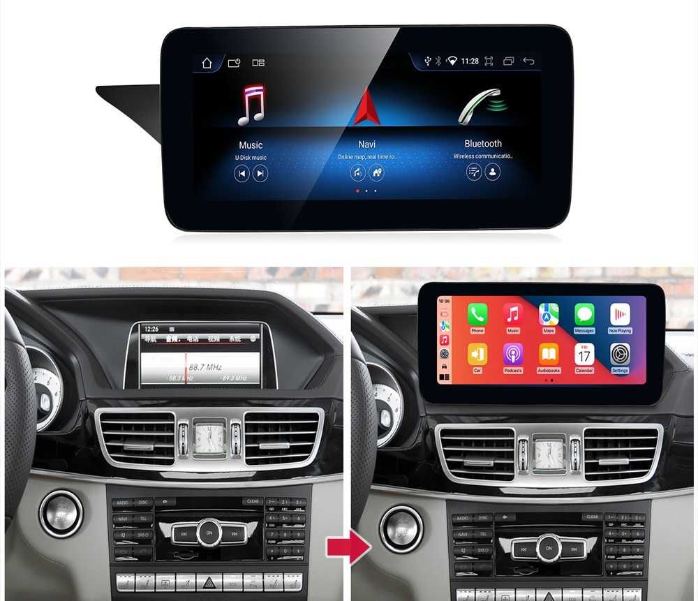 CarPlay Android Radio DAB USB GPS WiFi 4G 10,25 Mercedes E W212 NTG5.0