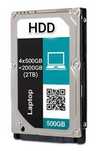 Dyski HDD 4x500GB dla laptopa od WD SEAGATE TOSHIBA HITACHI razem 2TB!