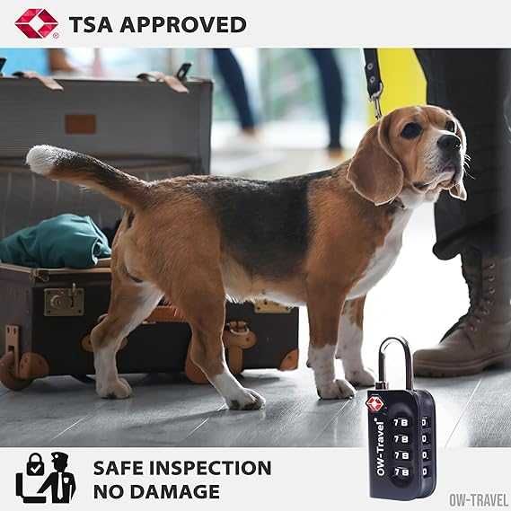 Kłódki z szyfrem 4 Cyfrowe Kłódki Walizkowe 2 szt.