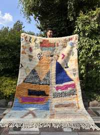 Nowy marokański ręcznie tkany dywan 100% wełna owcza