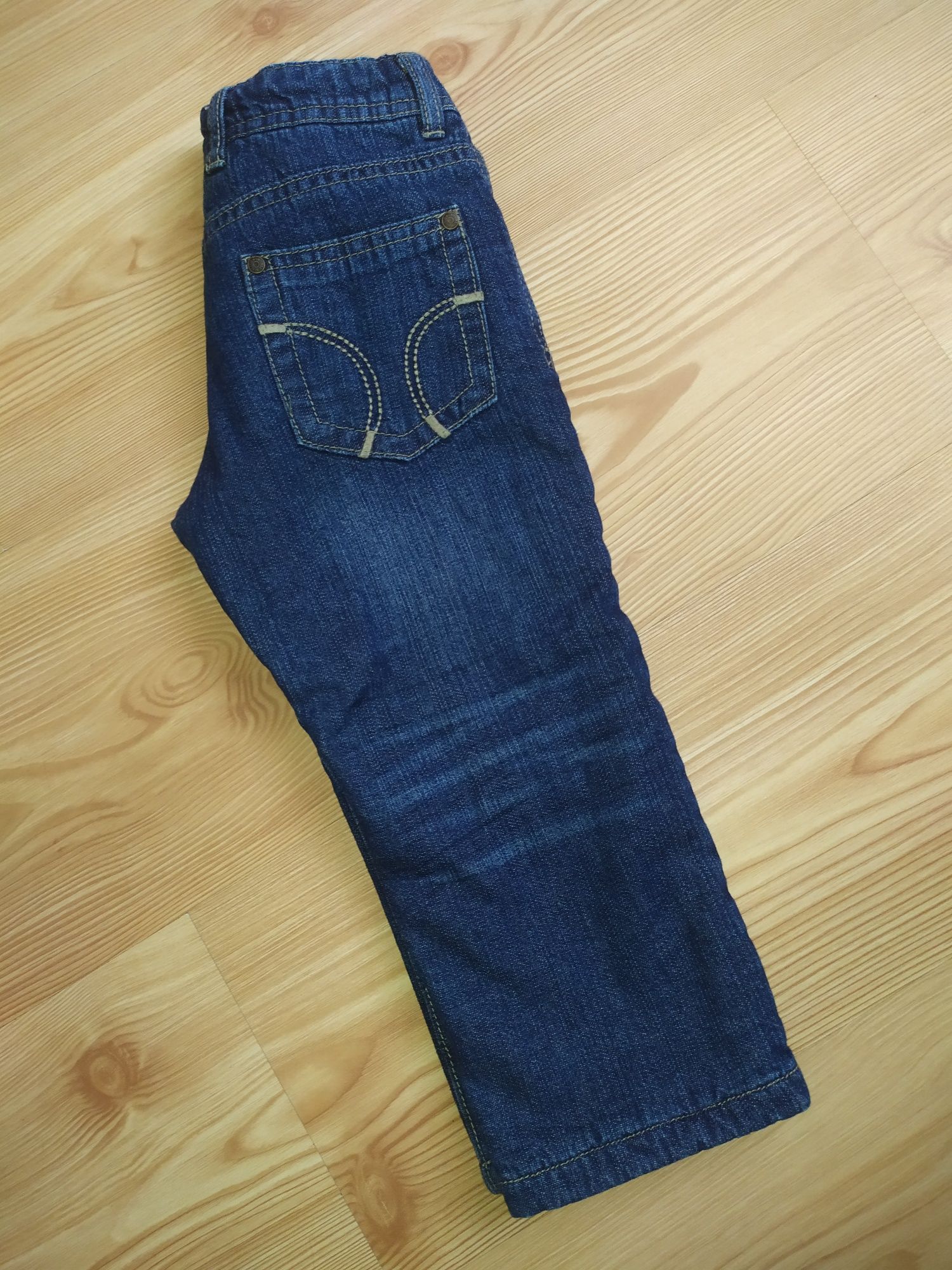Spodnie jeansowe na polarze, rozmiar 86/92