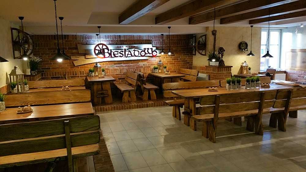 Meble do restauracji komplet mebli zestaw pizzerii karczmy pubu