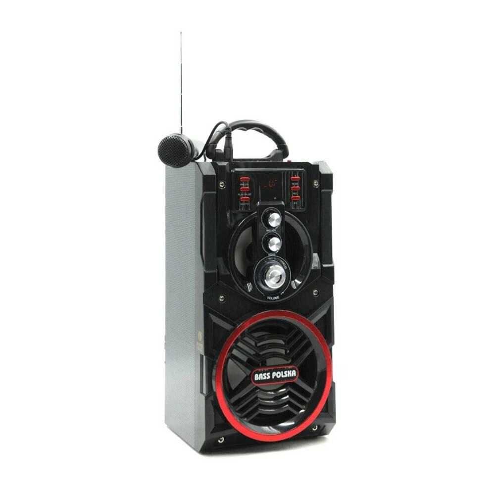 Bluetooth колонка с радио и микрофоном  и пультом ДУ Bass Polska 5941