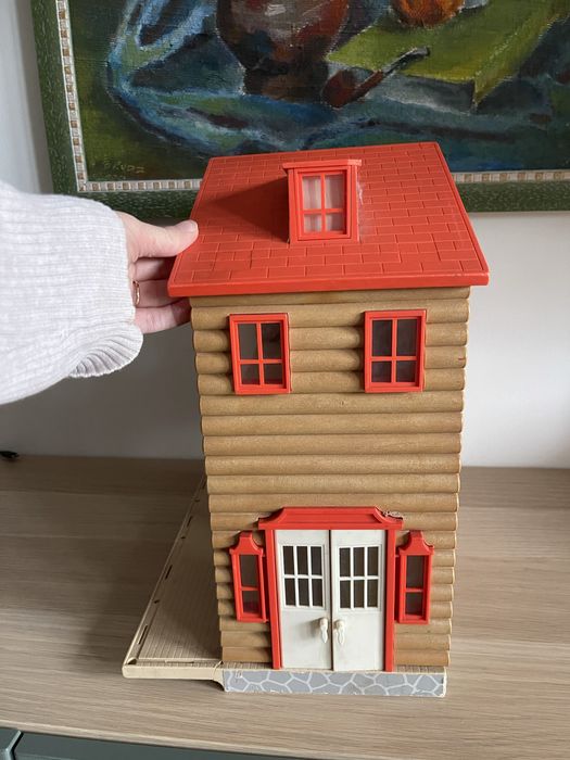 Domek dla lalek vintage, zabawka vintage, vintage, doemk dla lalek