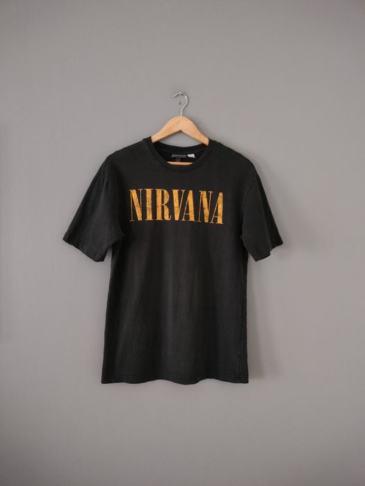 Czarny T-shirt Koszulka H&M Nirvana Oversize XS