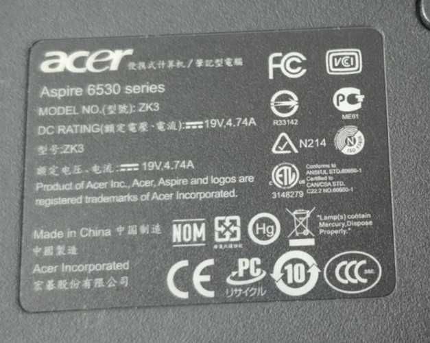 Laptop Acer 8530G