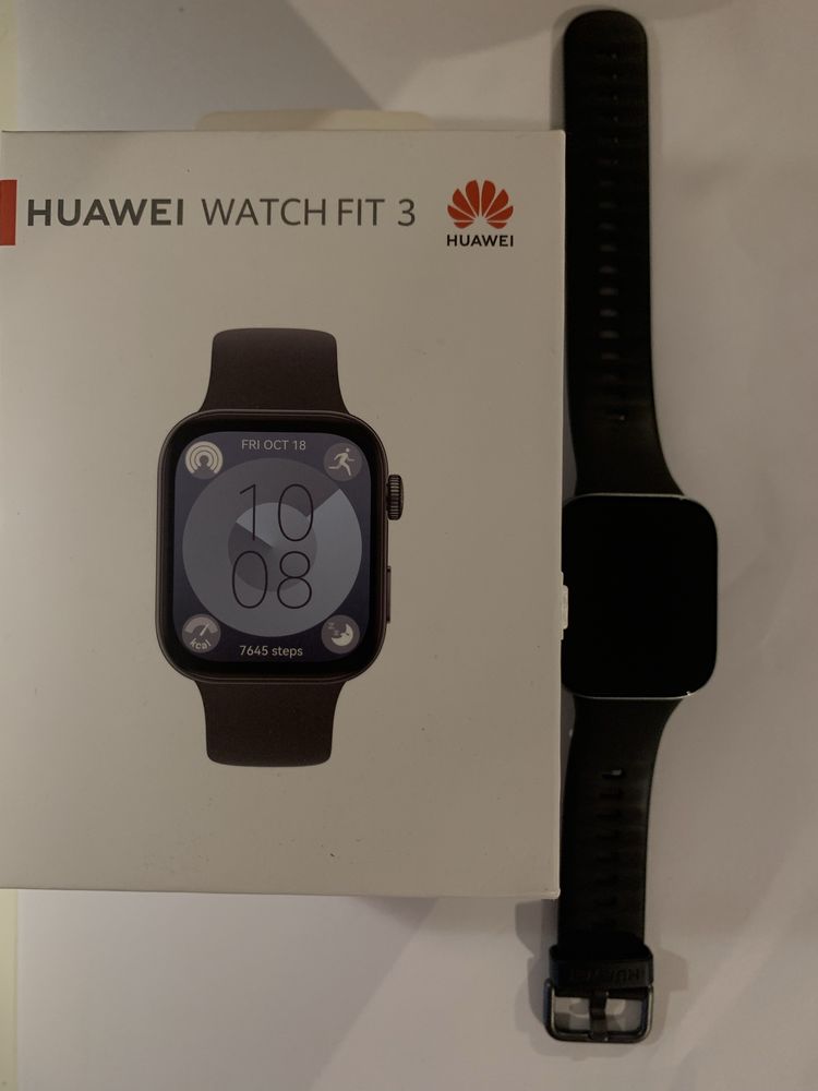 Huawei watch fit 3, model: SLO-B09 color:Black