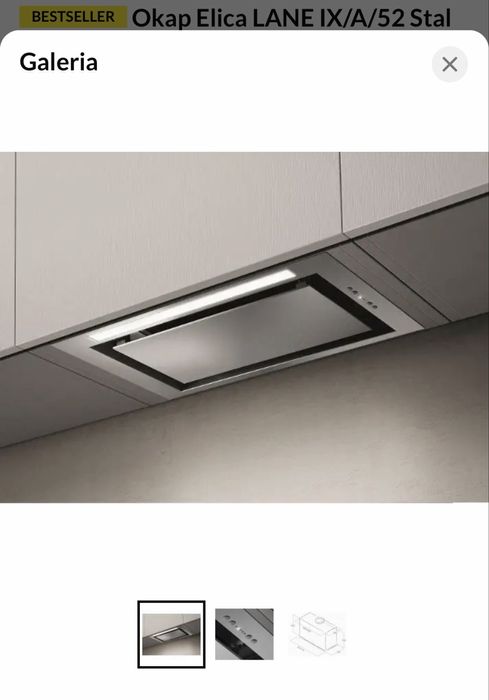 Okap Elica LANE IX/A/52 Stal szlachetna