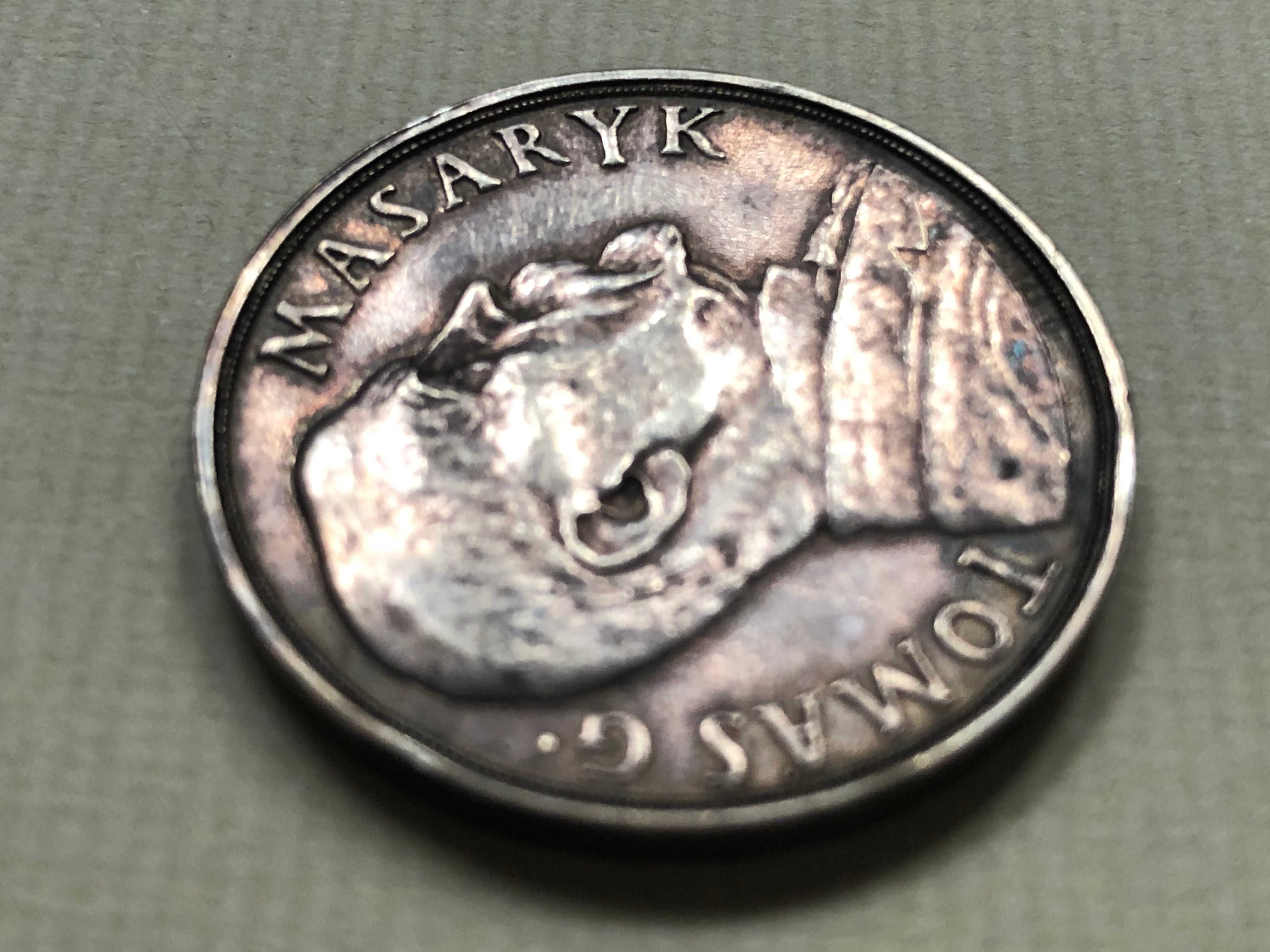 Жетон 1935г. в честь юбилея Т.Масарик 85летие серебро 987 UNC-
