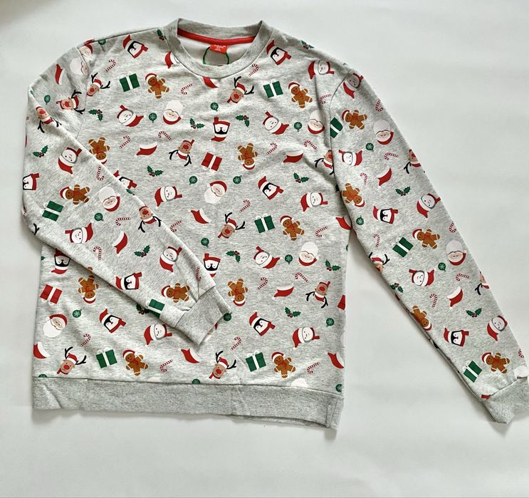 Святковий світшот з новорічним принтом