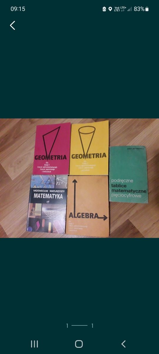 Antoniewicz Vademecum maturzysty matematyka Geometria algebra tablice