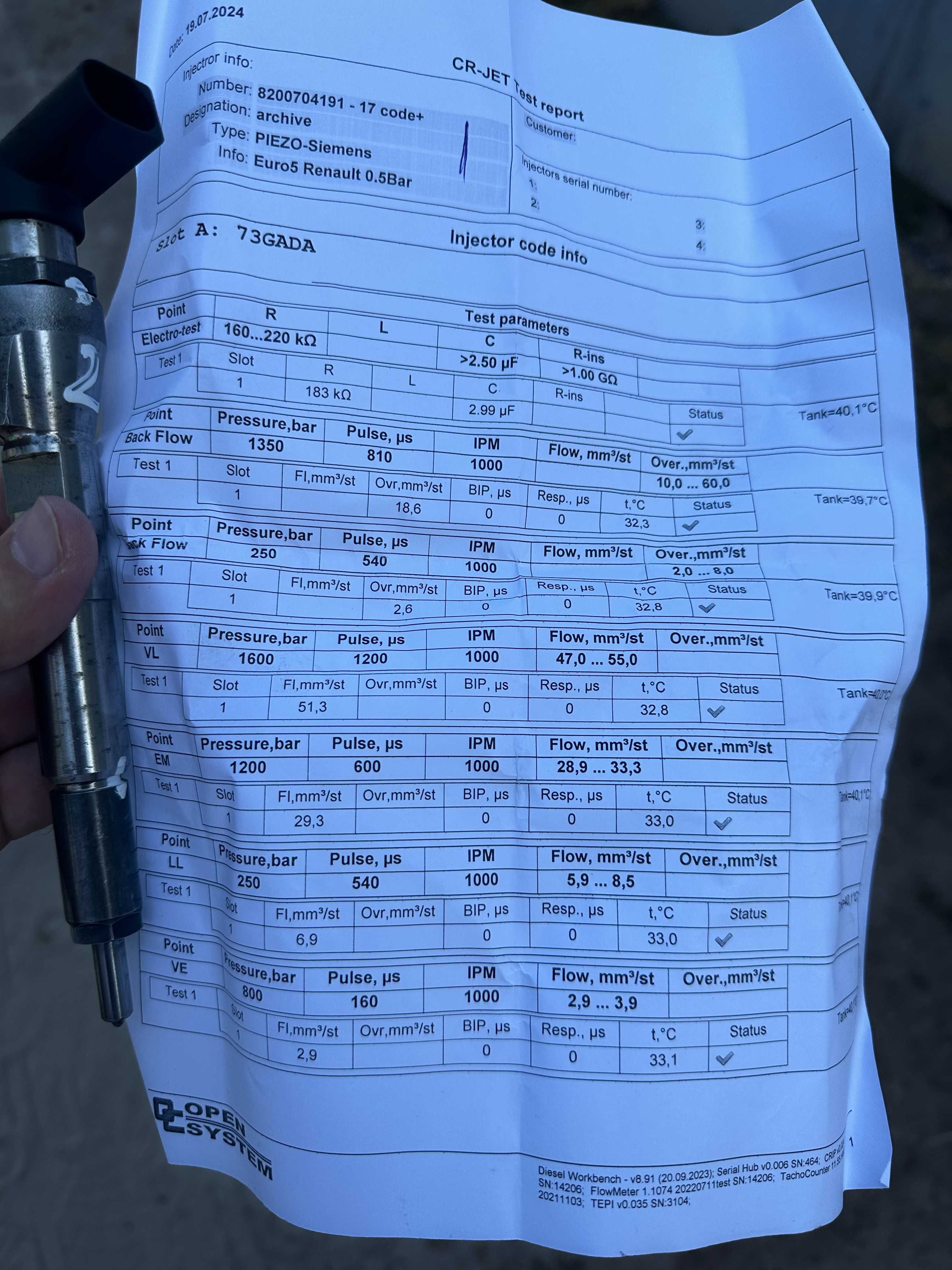 Форсунка Рено 1.5 K9K Меган Сценик Кенго Делфи Евро 3 4 5 H8200704191