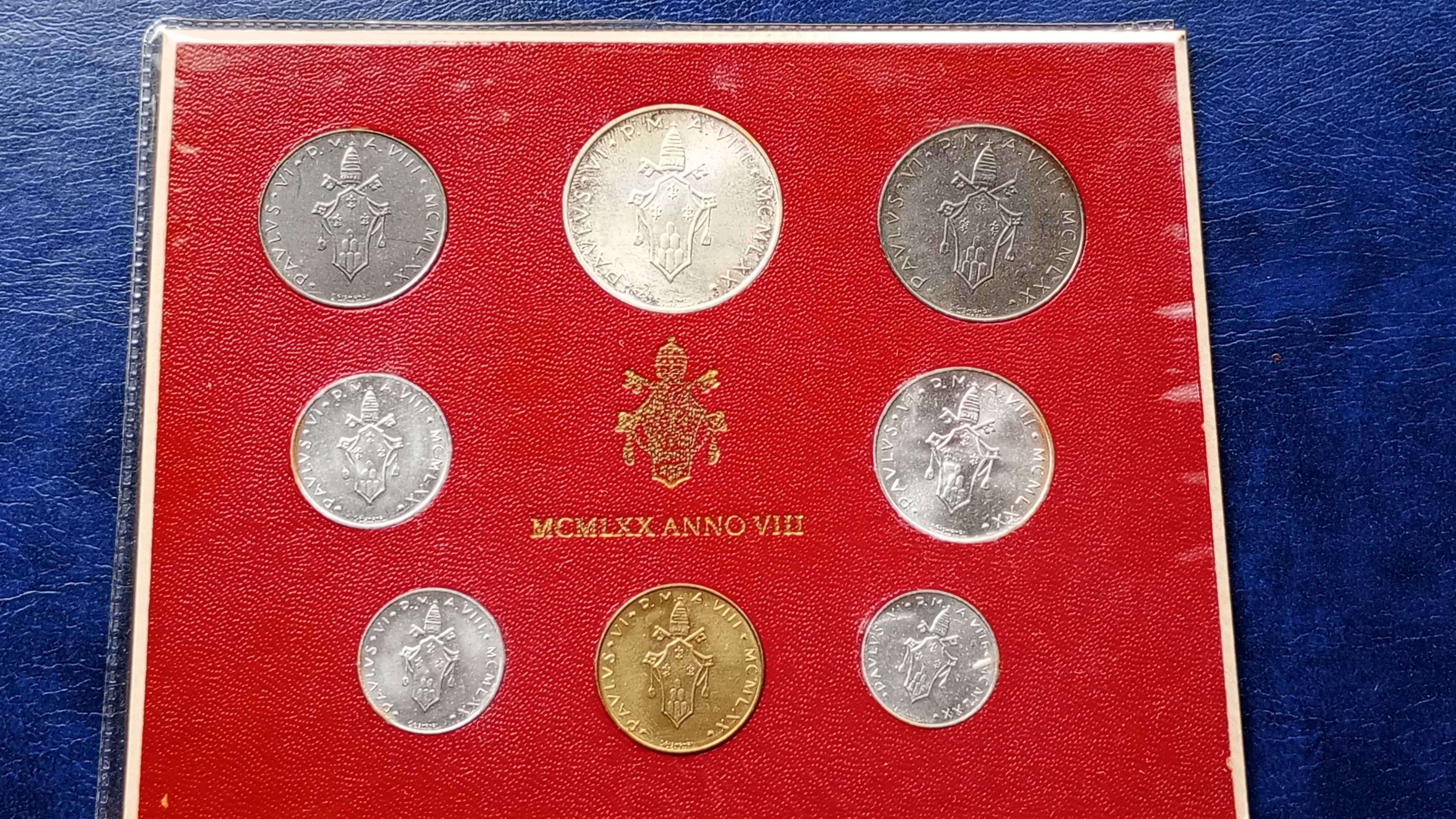 Stare monety Watykan rocznik 1970 Stan menniczy w tym Srebro