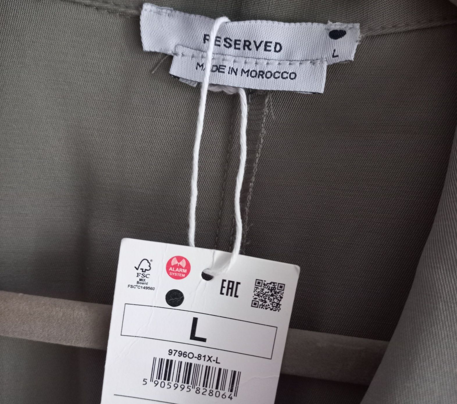 Reserved sukienka szmizjerka koszulowa midi khaki oliwkowy L 40 nowa