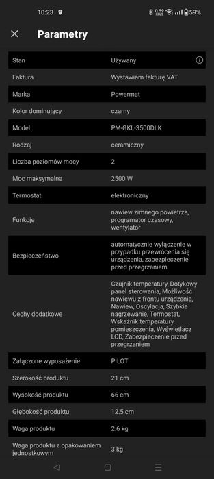 Grzejnik elektryczny kolumnowy