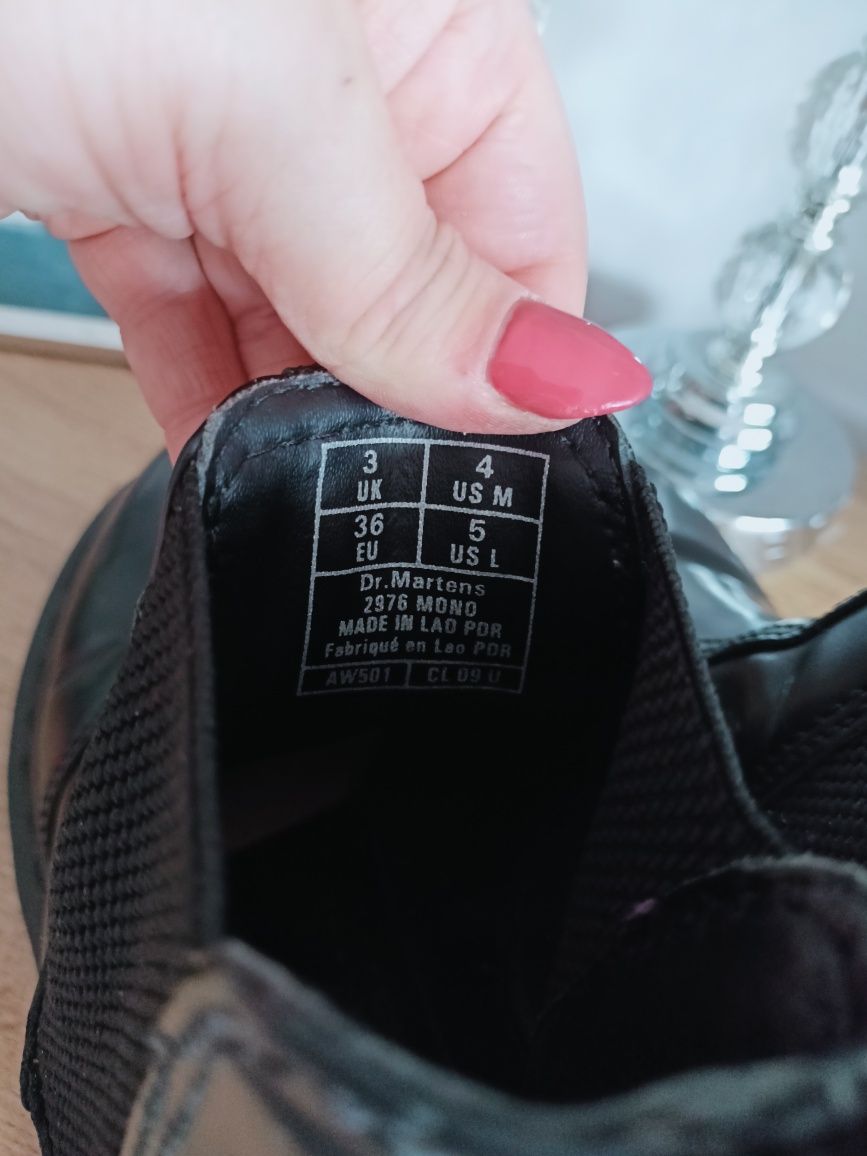 Botki Dr Martens 36 czarne skórzane