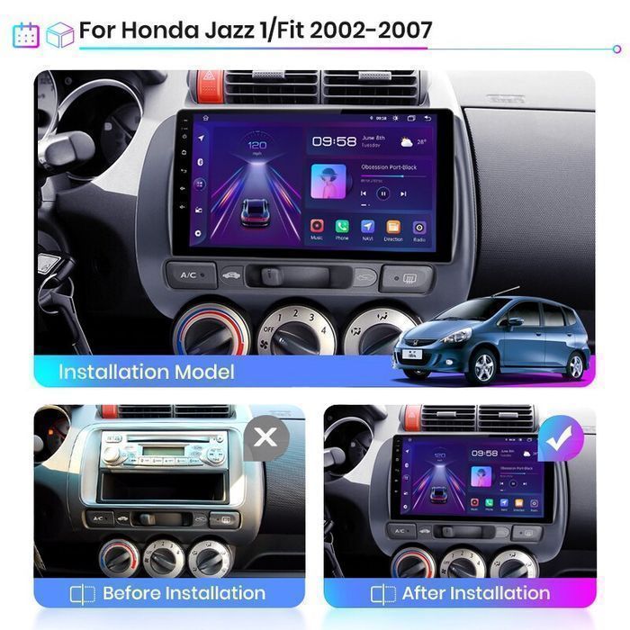 Radio nawigacja Honda Fit Jazz City 2002 - 2007 Android