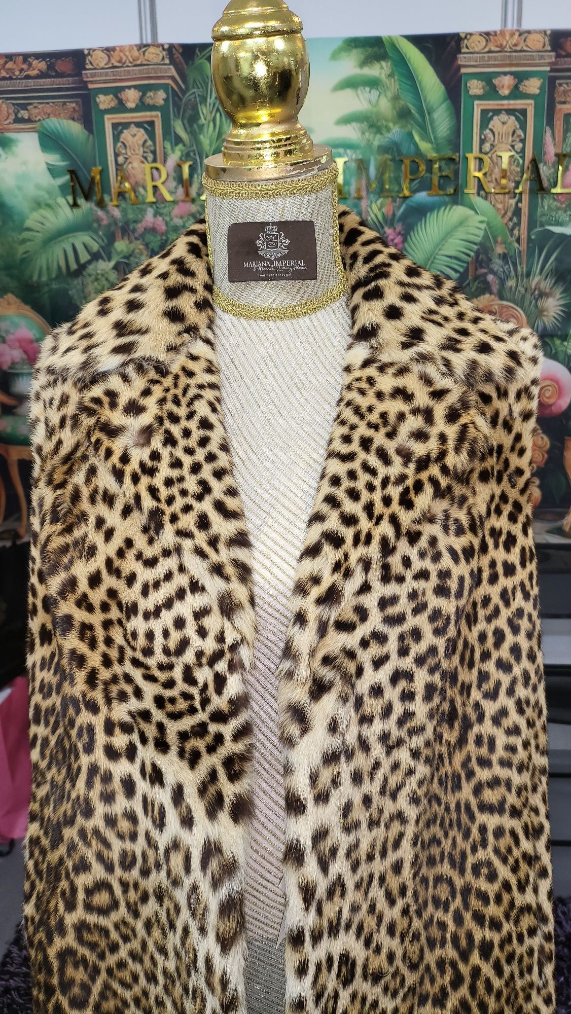 EuMereço! Colete pêlo autêntico de Leopardo