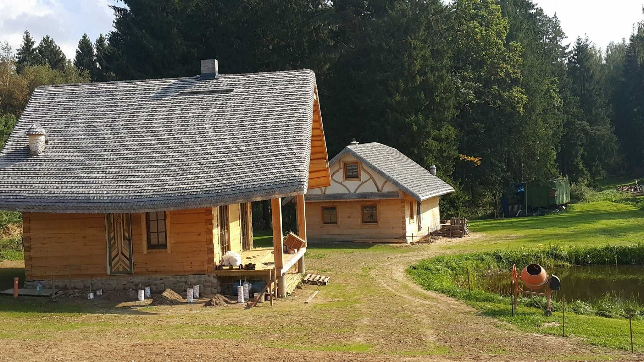 Gont Osikowy Łupek na Dach Pokrycie z Wióra Osikowego Gonty Drewniane