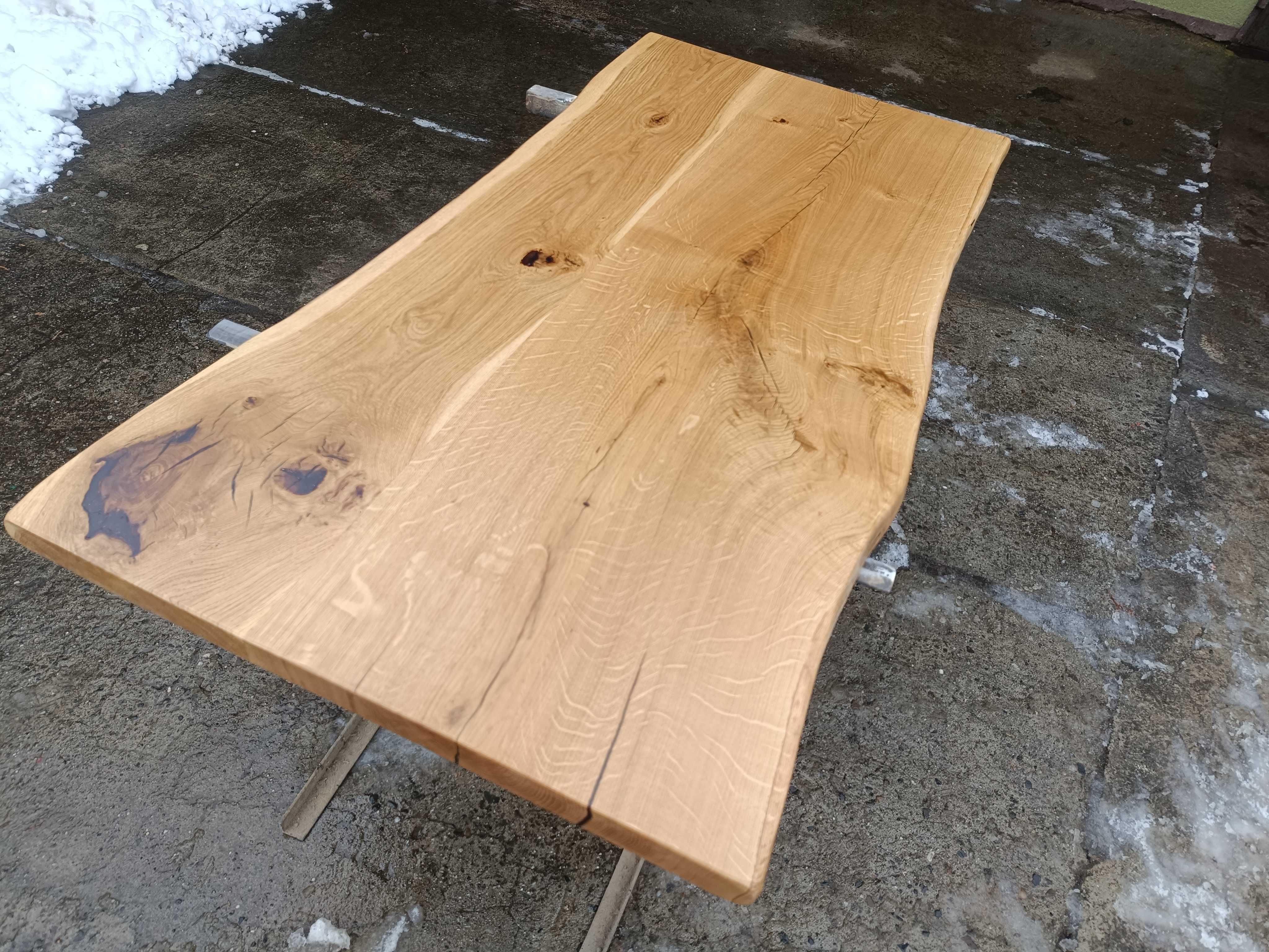 Blat dębowy na biurko w stylu Rustykalnym  140x70