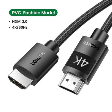 Высокоскоростной кабель Ugreen 4K male to male HDMI 2.0 60Hz оплетка