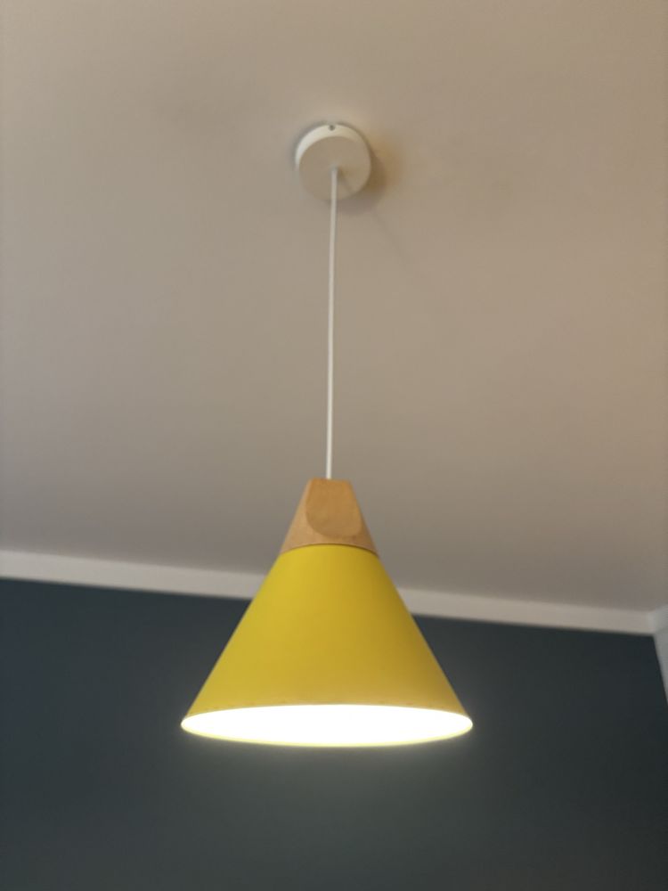 Candeeiro suspenso KONO Amarelo, E27