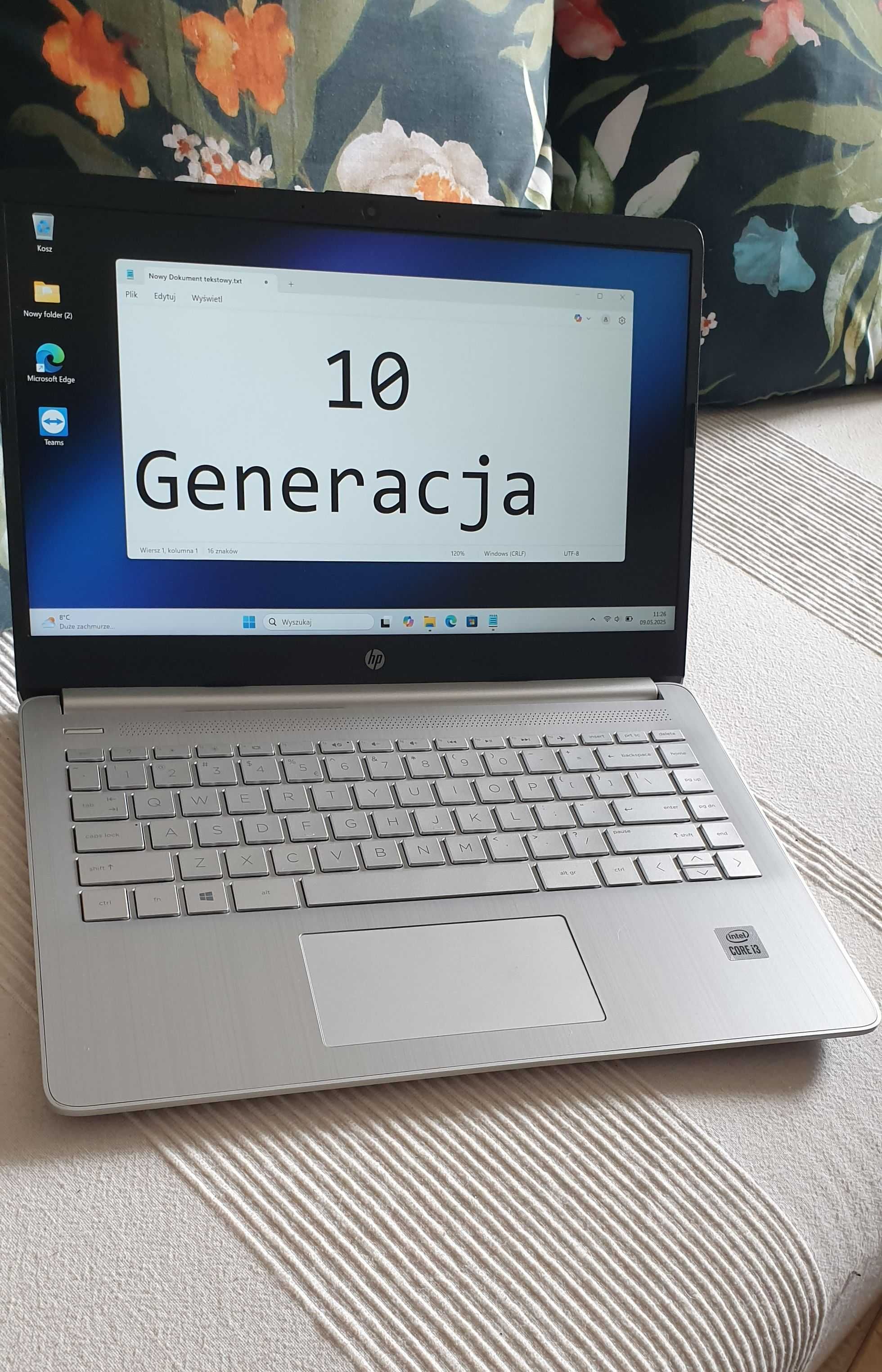 Windows 11 Mocny laptop hp 14 szybki SSD intel i3 pc do internet fajny