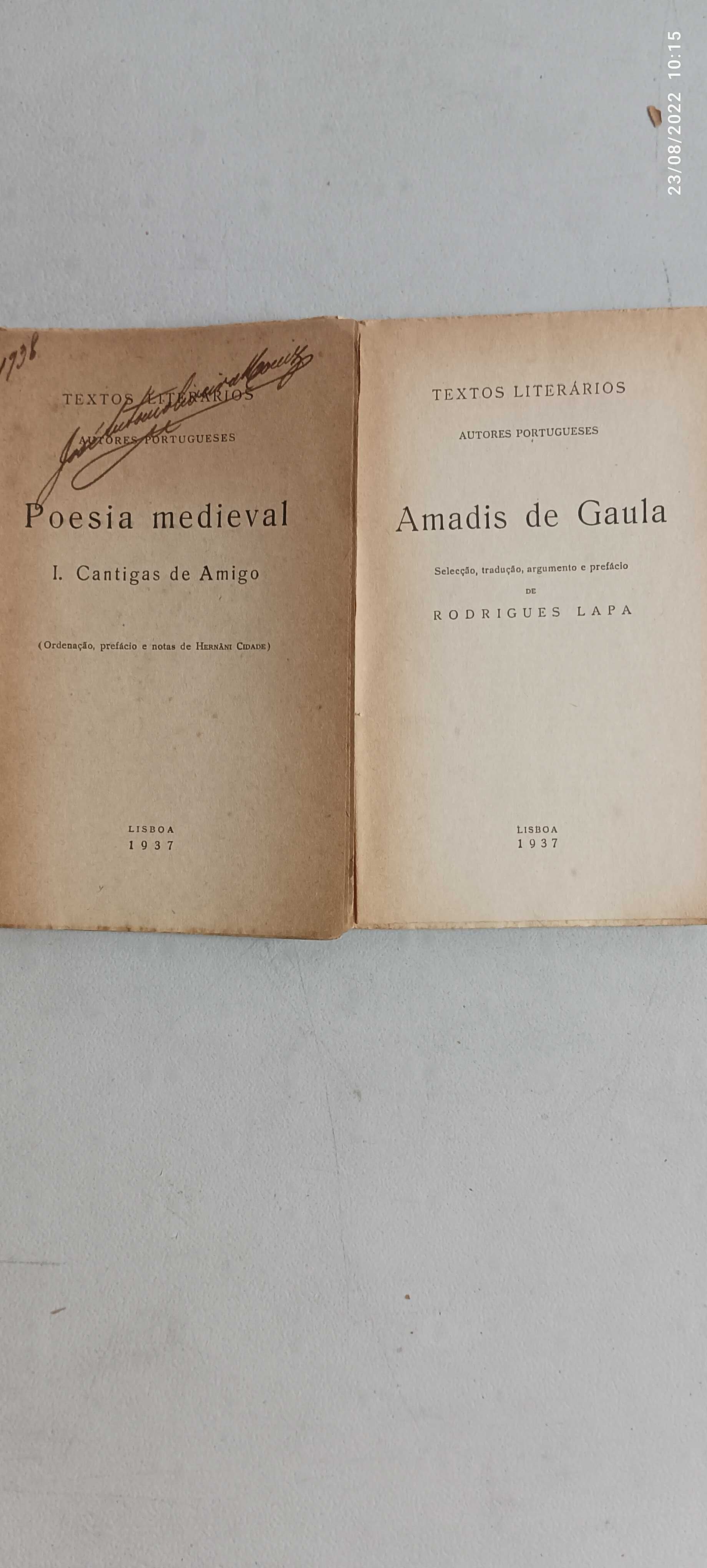 Livros Pa-3 - Autores Portugueses - Textos Literários